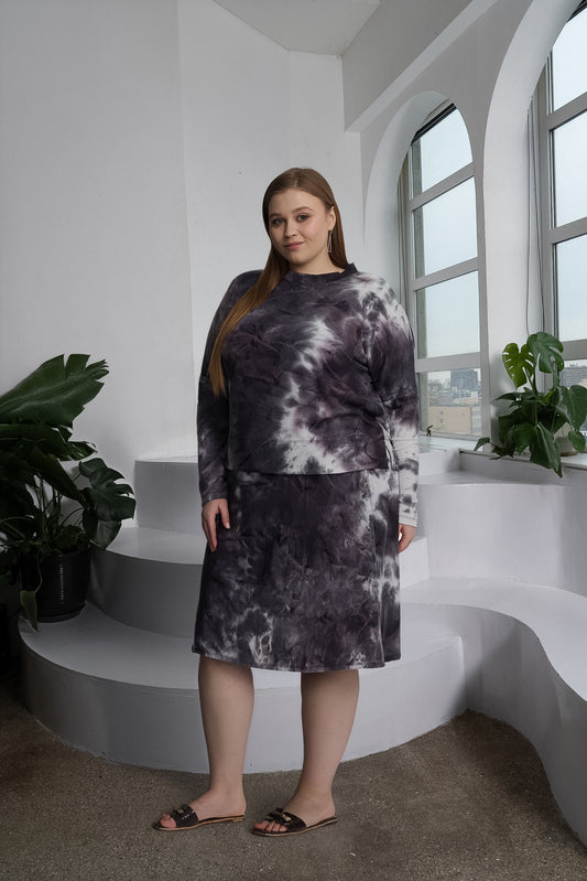 RUBY SET PLUS - SLATE TIE DYE
