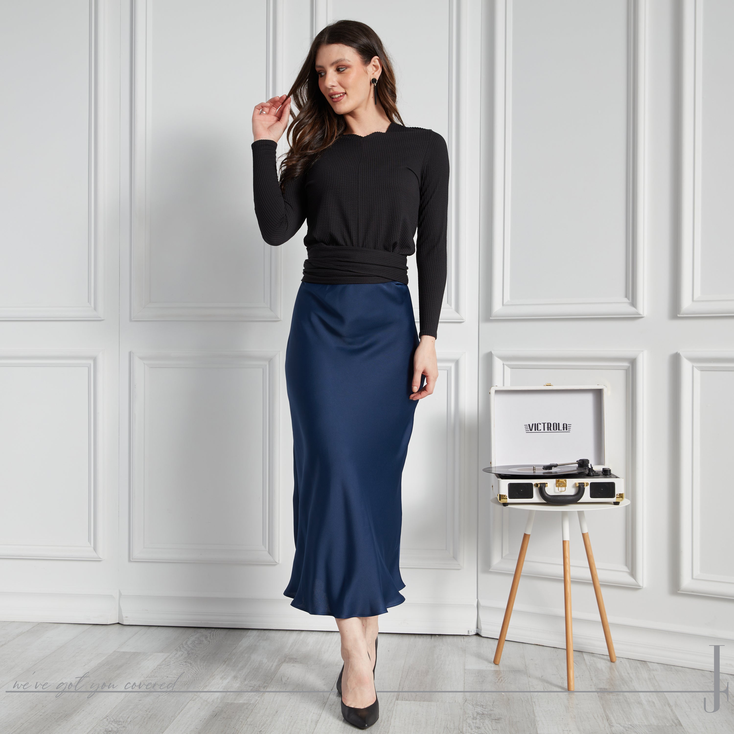 AVITAL TOP - BLACK RIB