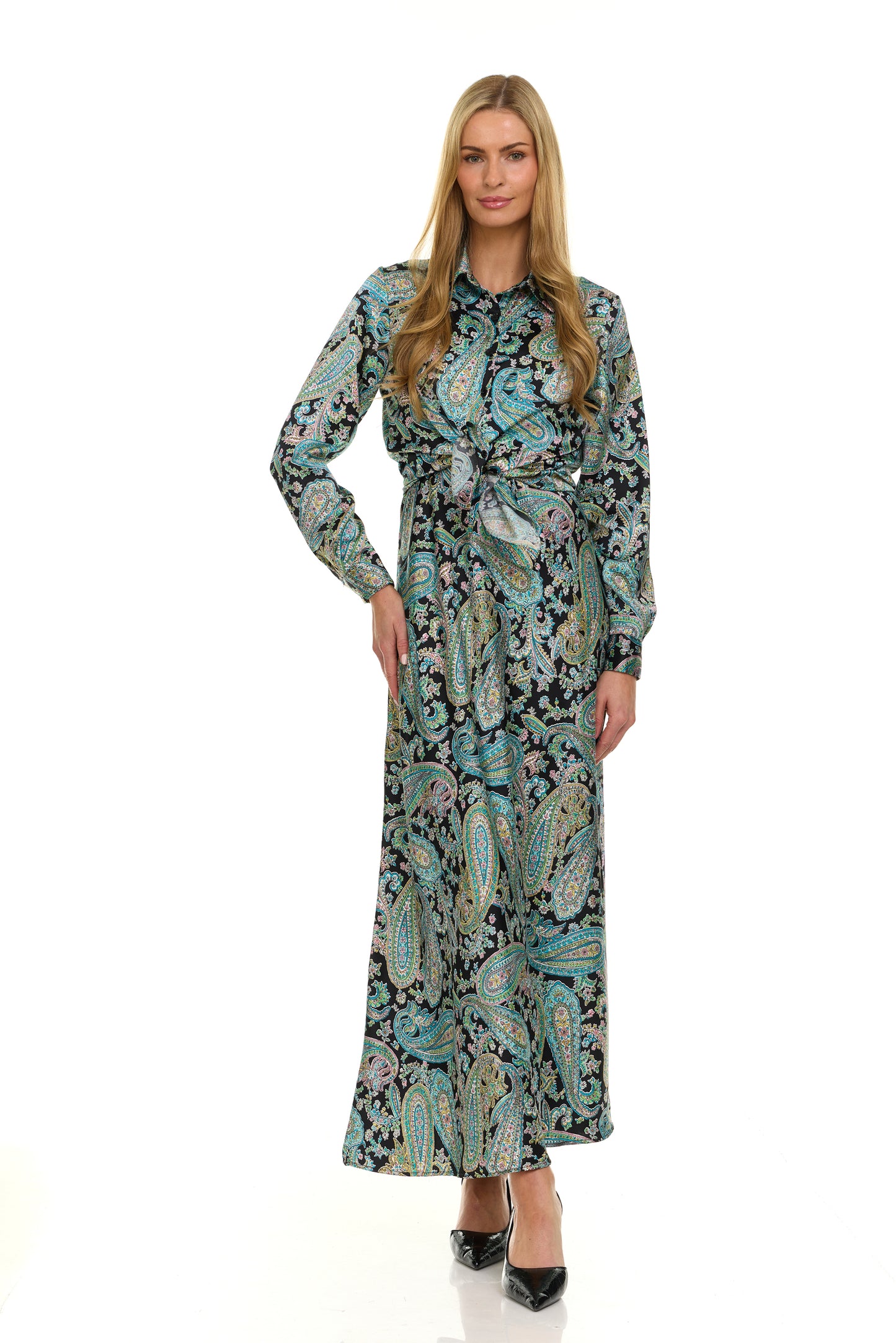 ALMA TOP - BLACK PAISLEY