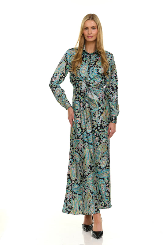 ALMA TOP - BLACK PAISLEY