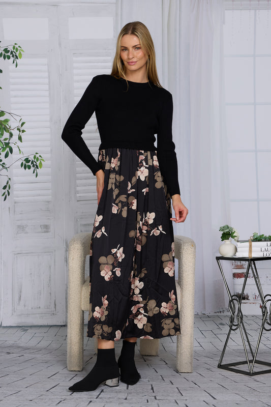 SOPHIA DRESS 2.0 - OLIVE FLORAL