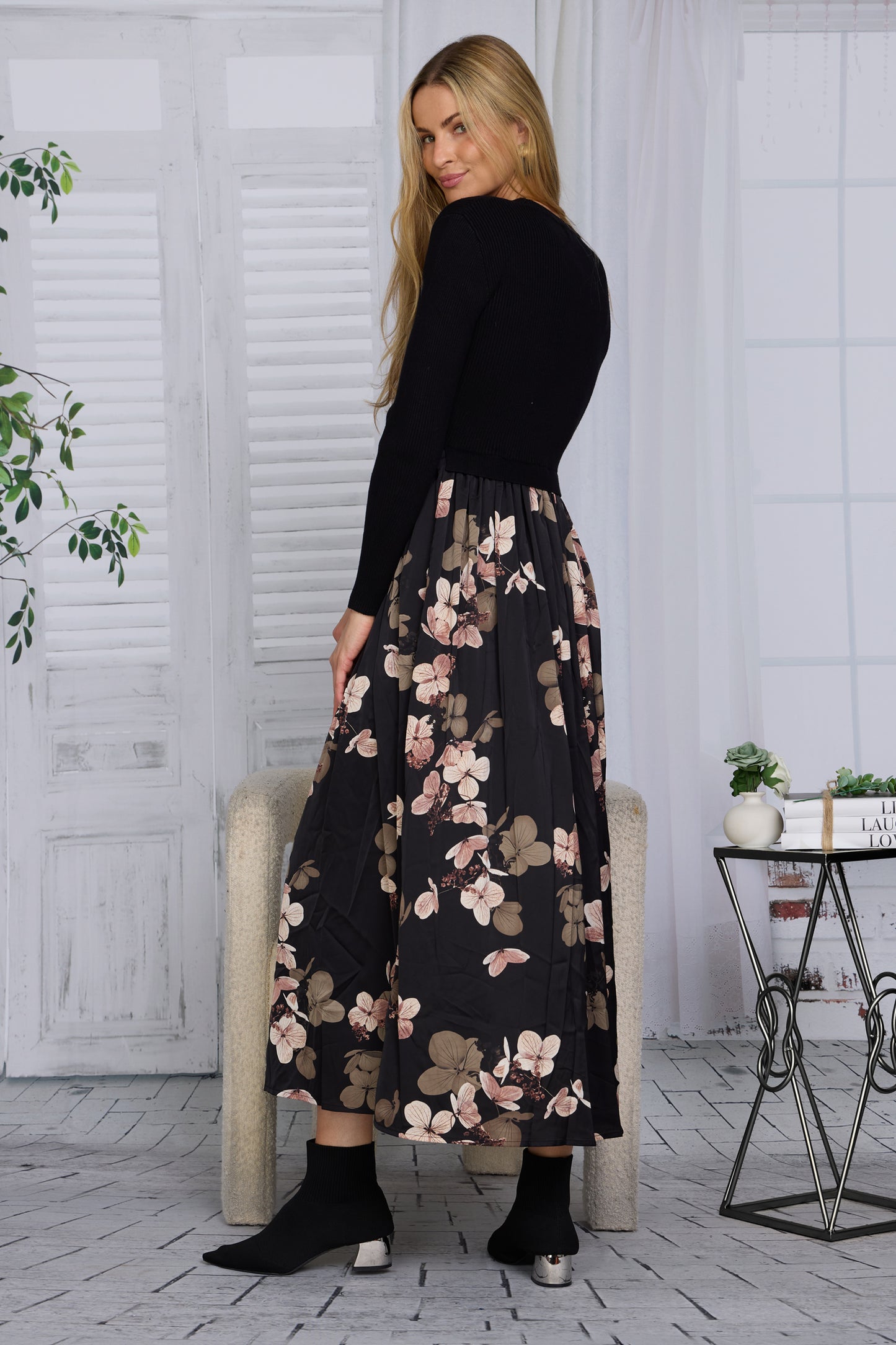 SOPHIA DRESS 2.0 - OLIVE FLORAL