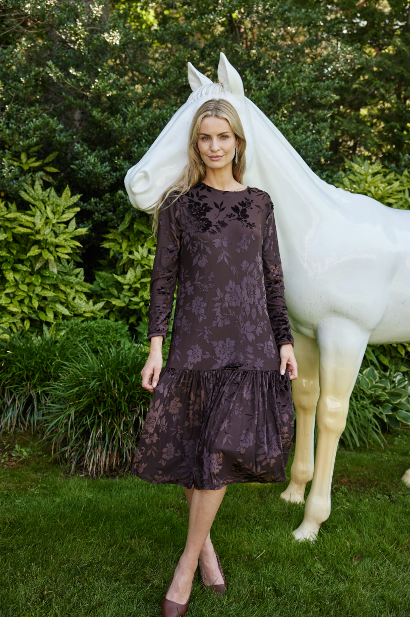 TESSA DRESS - VELVET FLORAL