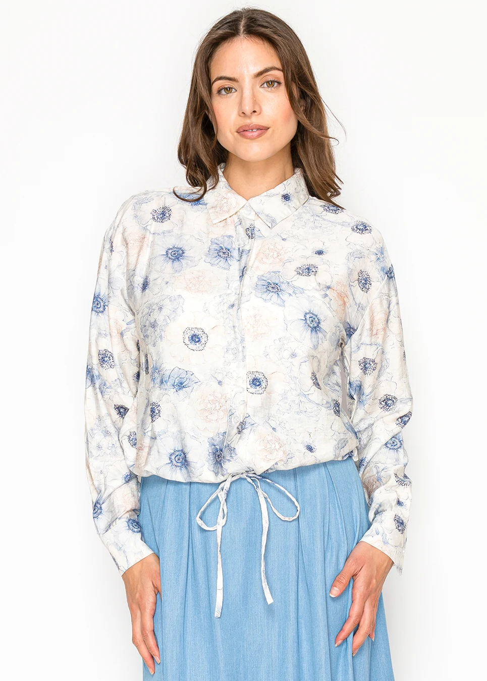 YAL -  CINCH WAIST BLOUSE