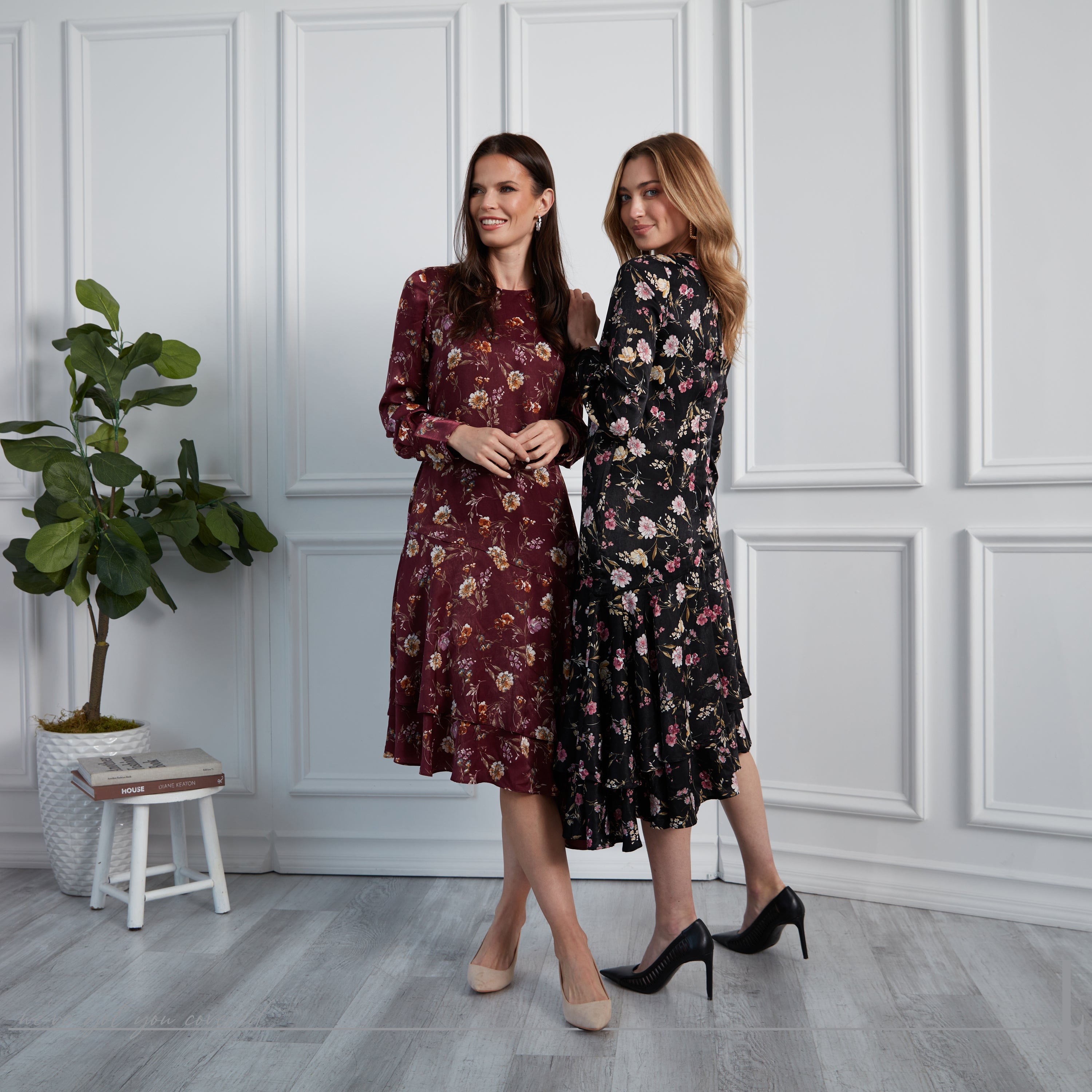 TEMIMA - BURGUNDY FLORAL