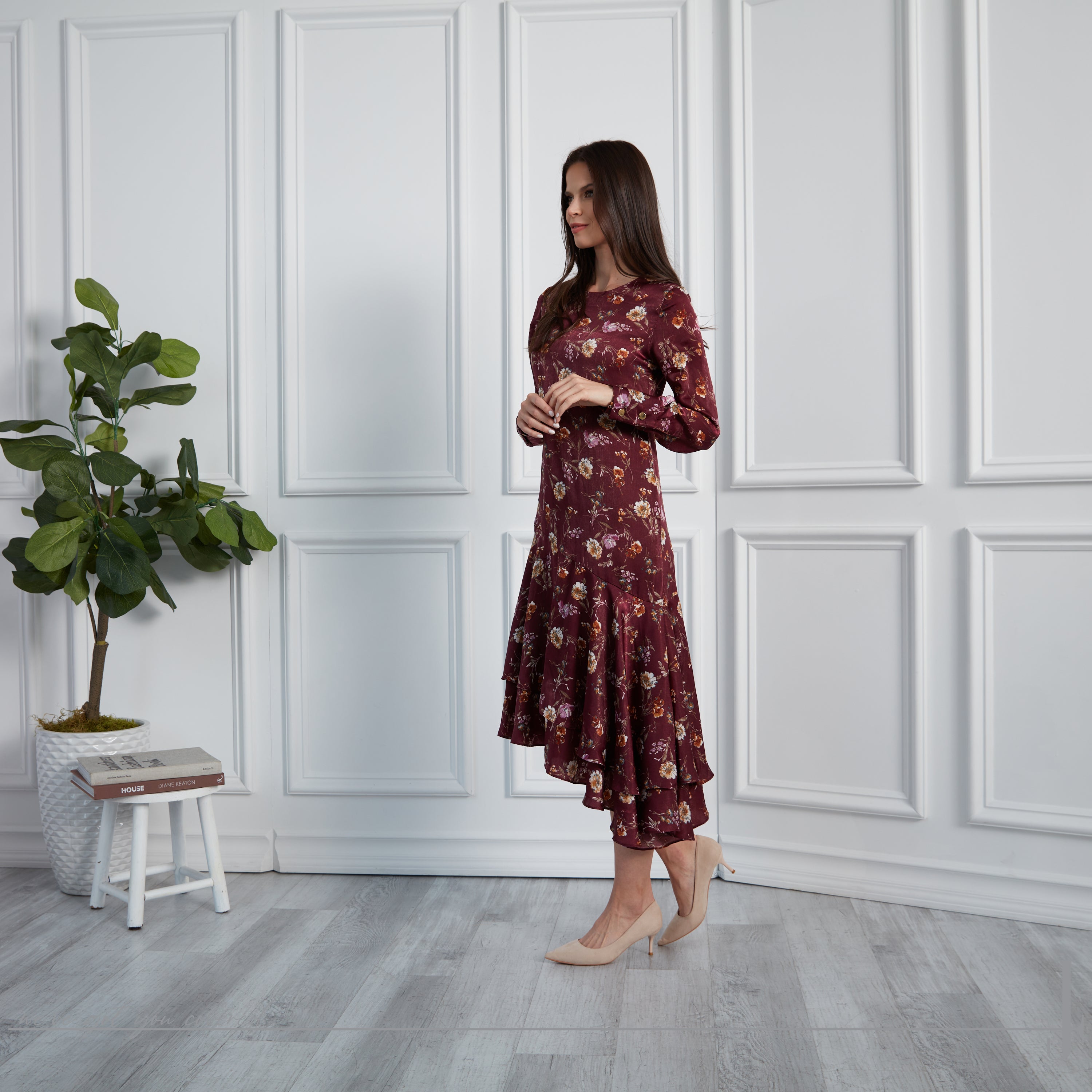 TEMIMA - BURGUNDY FLORAL