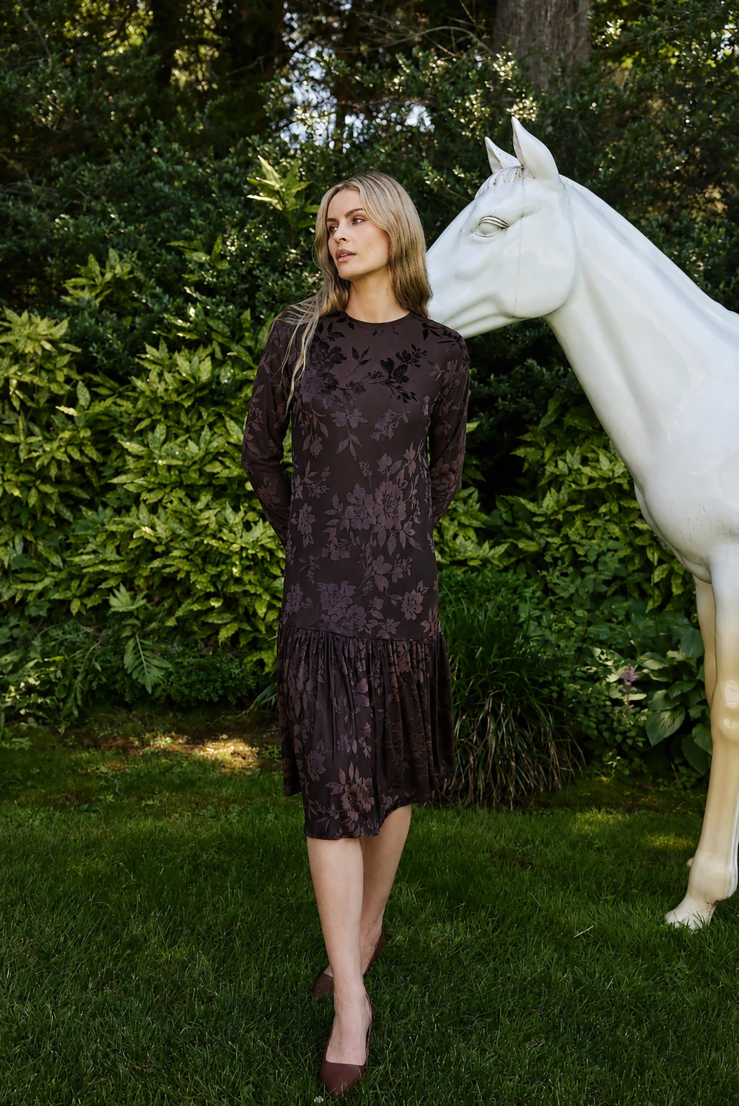 TESSA DRESS - VELVET FLORAL