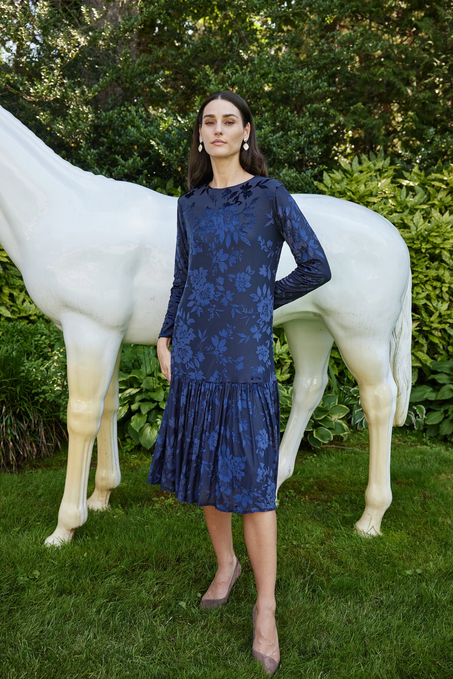 TESSA DRESS - VELVET FLORAL