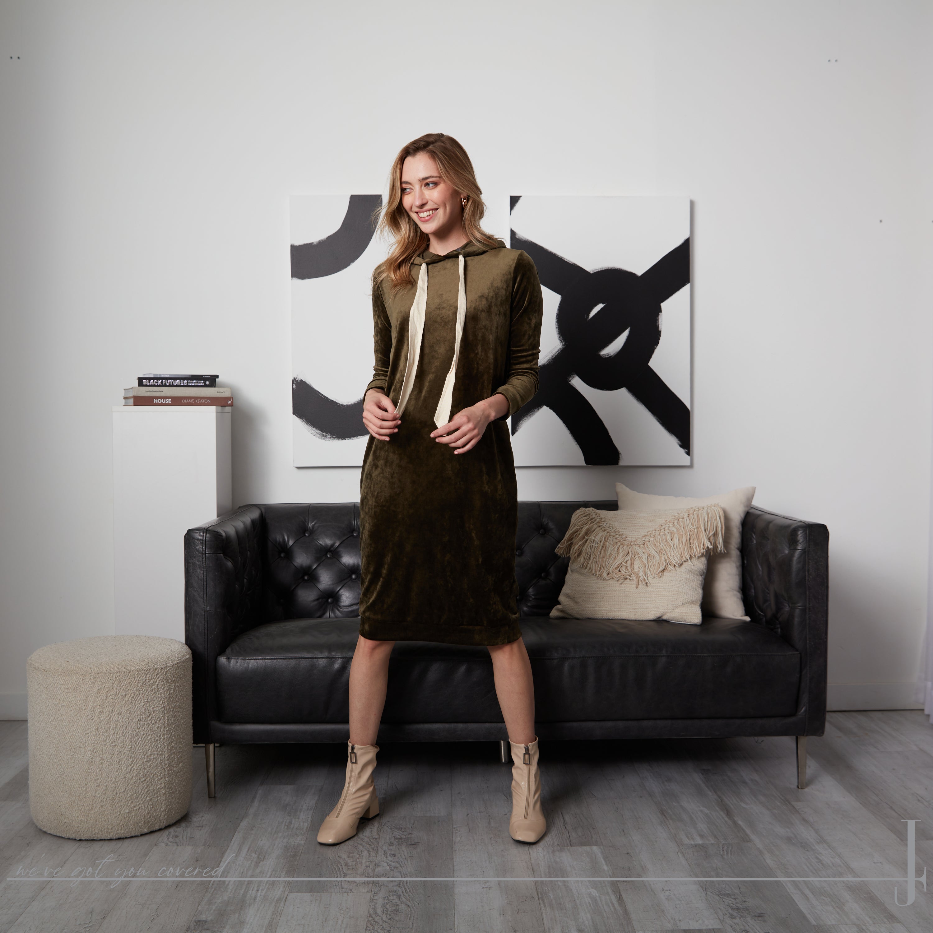 TORRIE - OLIVE VELOUR
