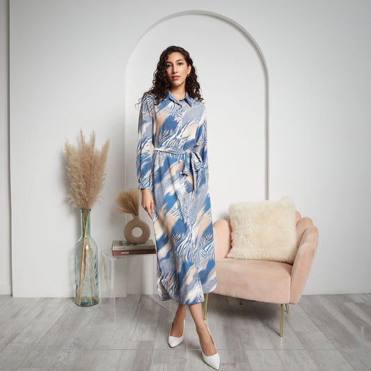 VALERIE MAXI - BLUE ABSTRACT