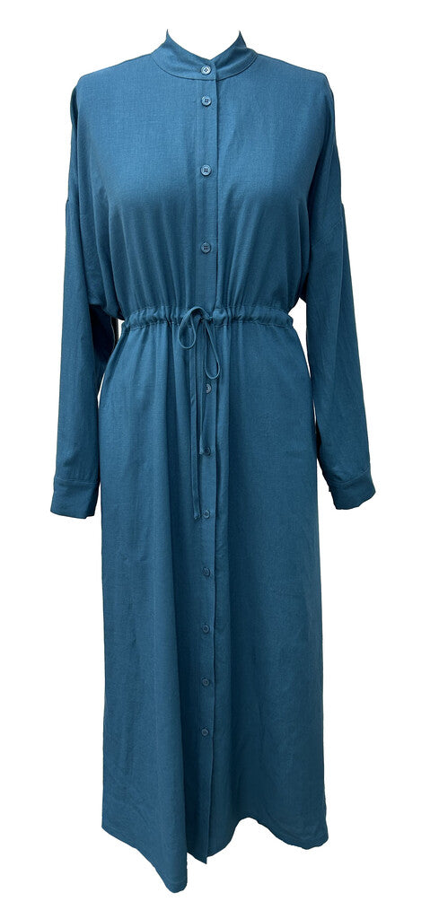 MODELLE - LINEN DRAWSTRING WAIST DRESS