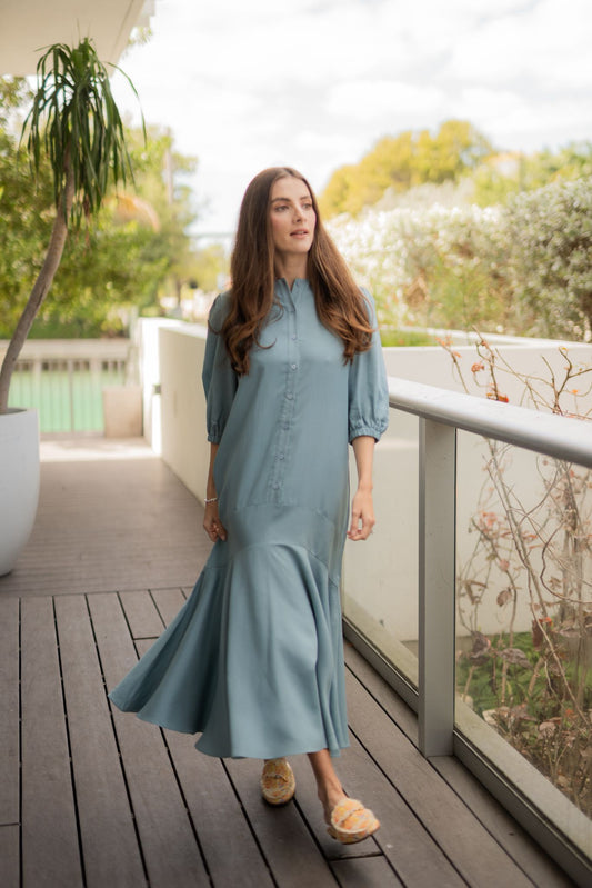 SEWLIP - SATIN BUTTON DOWN DRESS