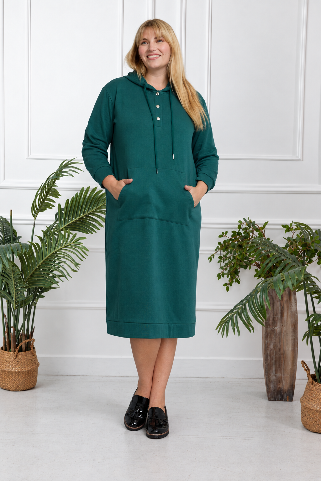 SARA HOODIE DRESS PLUS