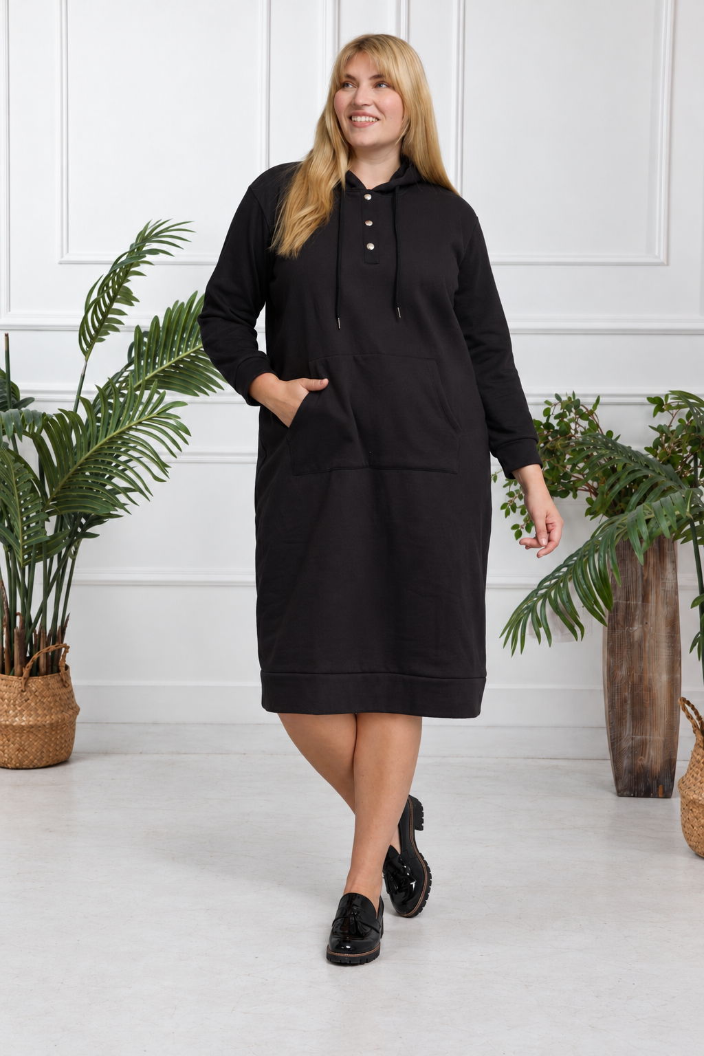 SARA HOODIE DRESS PLUS