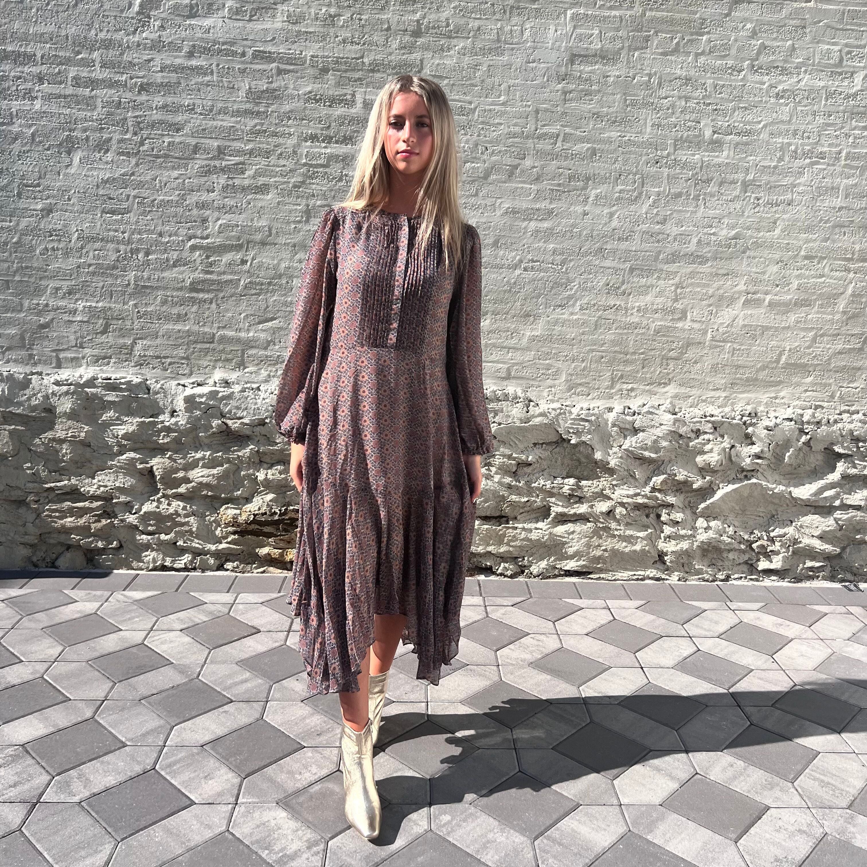 SOHO PALERMO DRESS - TAN FLORAL
