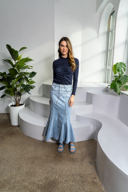 ANNA SKIRT - DENIM WASH