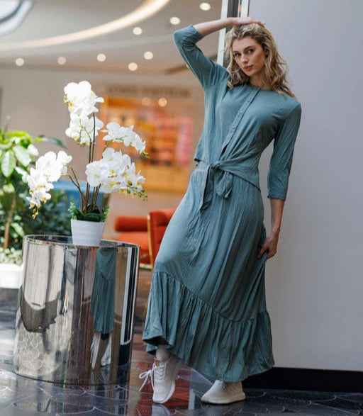 IVEE - BUTTON DOWN FRONT TIE TOP