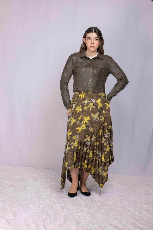 IVEE - FLORAL ASYMMETRICAL SKIRT
