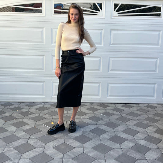 SOHO FAUX LEATHER SKIRT
